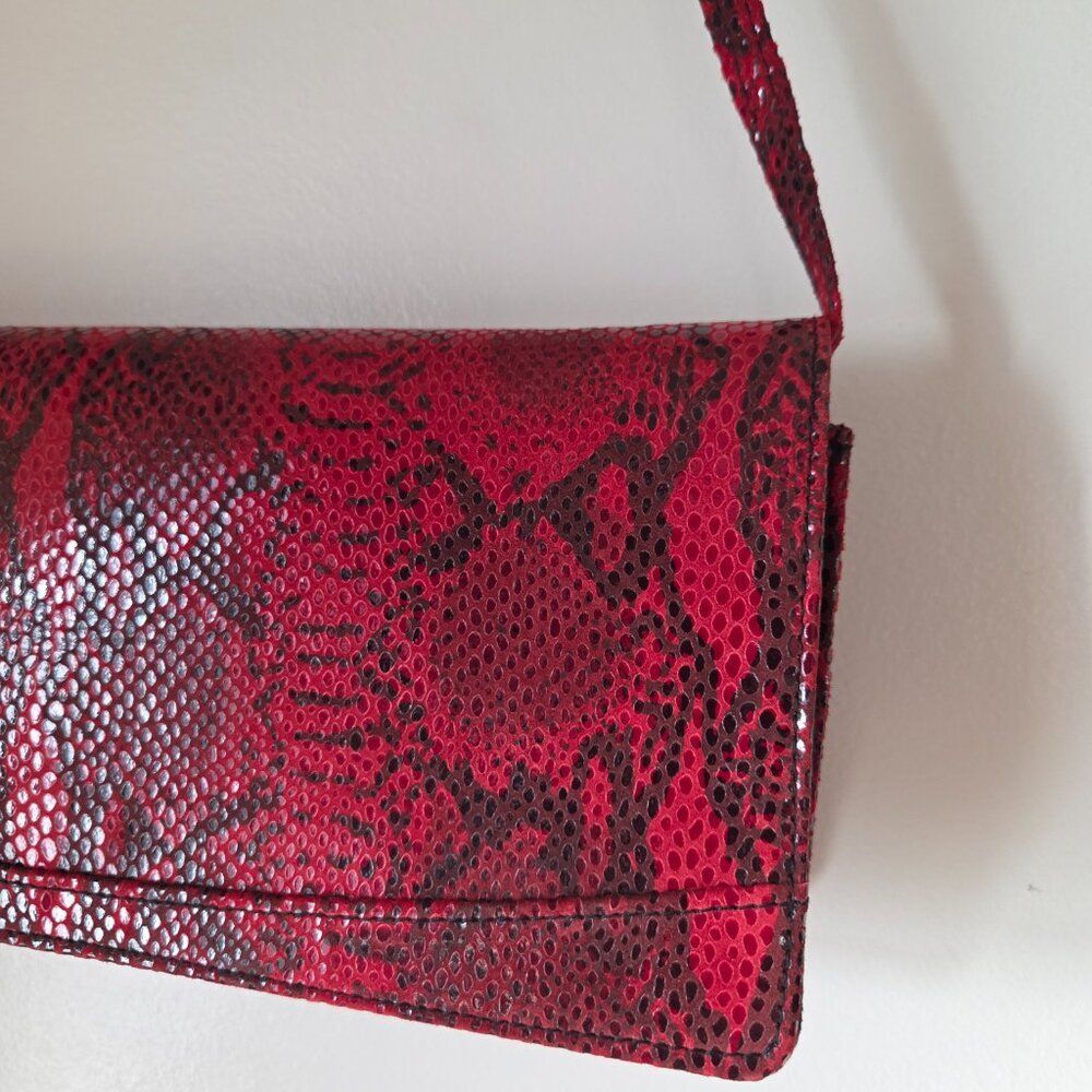 EUC DESIGNER CARLA MANCINI LEATHER HANDBAGS SNAKESKIN - Picture 6 of 14